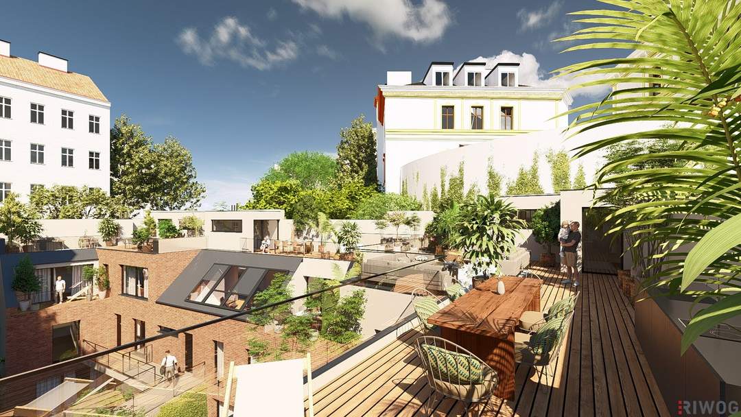 GROHGASSE 10 | südseitige 3-Zimmer Maisonette-Wohnung mit herausragender Dachterrasse | Fernwärme | Bodenkühlung | Klimaanlage