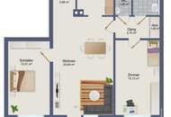 Wohnen in Feldkirchen, 3 Zimmer, ca. 77 m², Carport-Stellplatz, Balkon, sonnige, ruhige Lage!