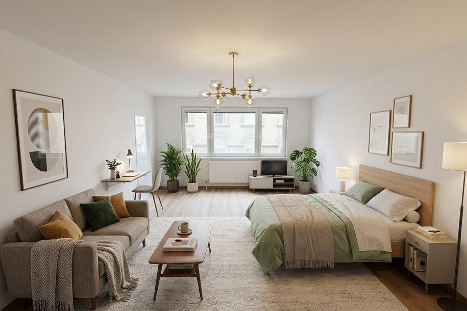 Warmmiete! Renovierte 1-Zimmer Wohnung - Perfekt für Studenten!, Wohnung-miete, 1.030,60,€, 1040 Wien 4., Wieden
