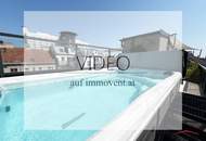 PROVISIONSFREI - ERSTBEZUG - Luxus pur! Große Dachgeschossmaisonette mit Dachterrasse, Pool und Deckenkühlung in RUHELAGE!