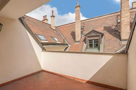 RESERVIERT - GROßZÜGIGE 3 -ZIMMER-MANSARDENWOHNUNG IM STADTPALAIS, Wohnung-miete, 3.498,06,€, 1010 Wien 1., Innere Stadt