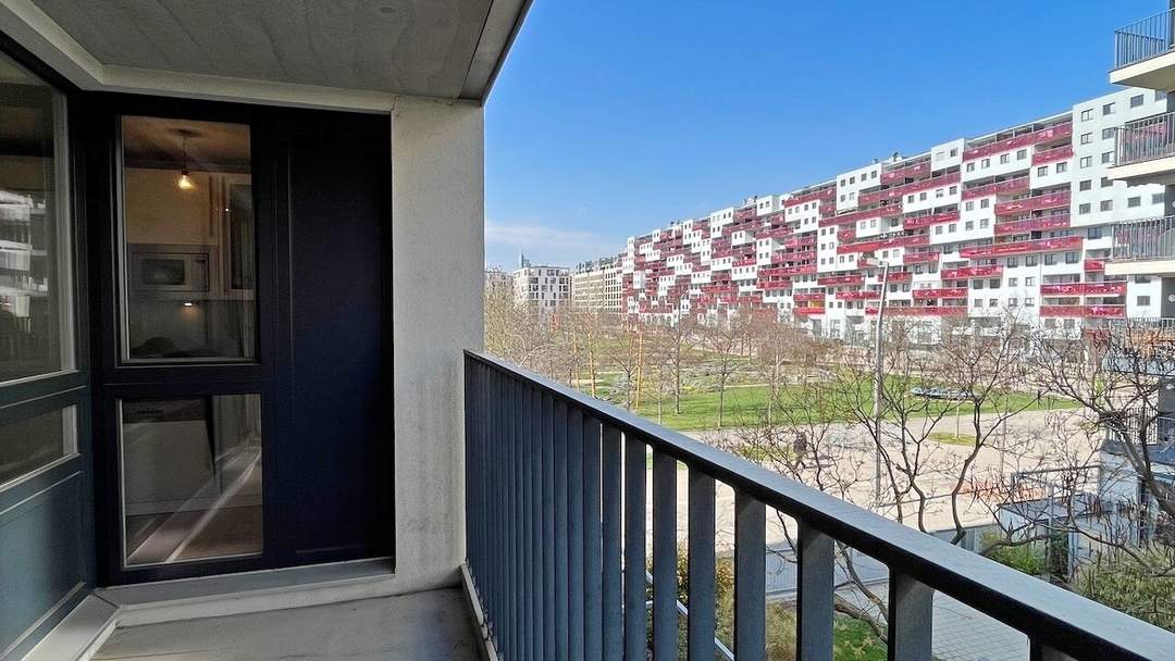 neuwertige 2-Zimmer-Wohnung mit Balkon, Nähe U1-Vorgartenstraße