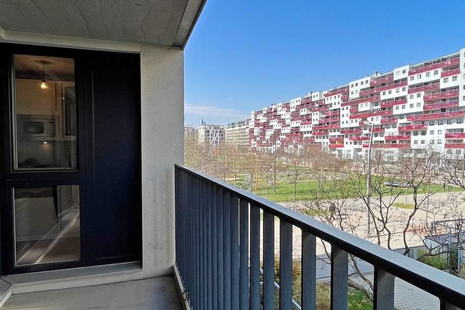 Nähe U1 Vorgartenstraße! Moderne 2-Zimmer-Wohnung mit Balkon, Sauna & Gym – Garage optional!, Wohnung-miete, 1.399,99,€, 1020 Wien 2., Leopoldstadt