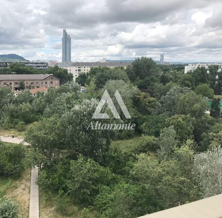 Blick über Wien bis Kahlenberg - Balkon und Tiefgarage