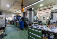 Gepflegte Gewerbehalle mit Büros und Abstellflächen