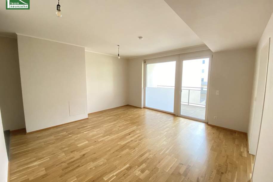 Hofseitige 2-Zimmer Wohnung mit großem Balkon und Abendsonne! Nahe S-Bahn und Schwechat Zentrum, Wohnung-miete, 879,49,€, 2320 Bruck an der Leitha