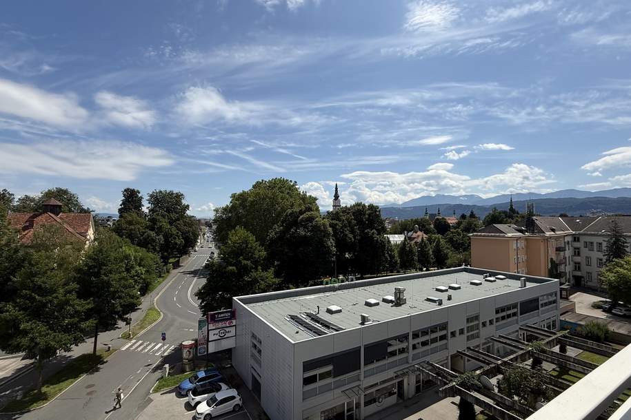 Klagenfurt - Herbertstraße: Stilvolle Garconniere mit traumhaftem Ausblick in Top Lage, Wohnung-miete, 650,00,€, 9020 Klagenfurt(Stadt)