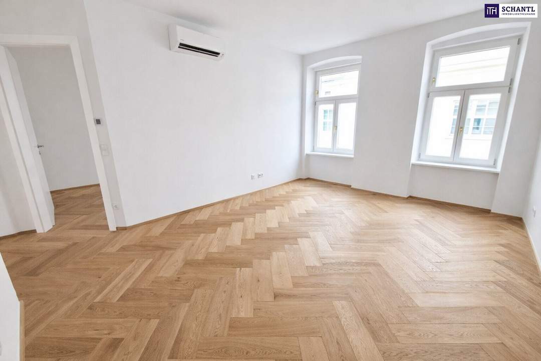 ***Altbau trifft Moderne – hochwertig sanierte 3-Zimmer-Wohnung mit Klimaanlage, Luftwärmepumpe, hofseitiger Terrasse &amp; edler Ausstattung***