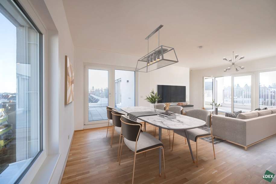 ERSTBEZUG | Klimatisierte 4-Dachgeschoß-Wohnung mit 2 Terrassen, Wohnung-kauf, 649.900,€, 1230 Wien 23., Liesing