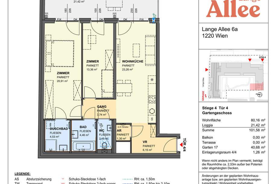 Lange Allee 6A - Eigentum in 1220 Wien, Wohnung-kauf, 586.000,€, 1220 Wien 22., Donaustadt