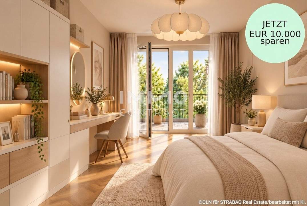Top-Grundriss und Abendsonne: Provisionsfreien Neubau-Erstbezug sichern