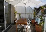 Wunderschöne, sehr ruhige, möblierte 2-Zimmer Dachgeschosswohnung mit großzügiger Terasse und Kahlenbergblick! Heizung und Warmwasser inklusive!