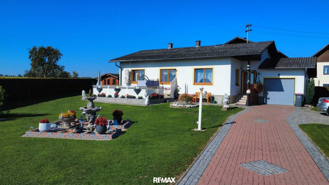 Gemütlicher Bungalow mit Garten und Terrasse in Pötting
