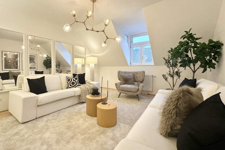 Wunderbare Dachgeschoss Maisonette mit sonniger Terrasse, Nähe U3 Hütteldorfer Straße!, Wohnung-kauf, 399.000,€, 1140 Wien 14., Penzing