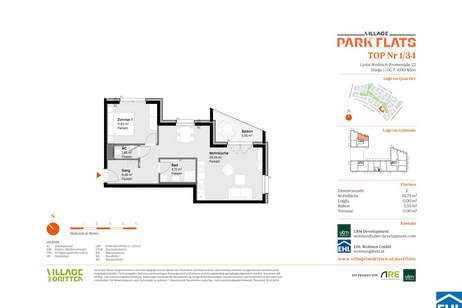 Zukunftssicher investieren in Wiens begehrtem Stadtteil – PARK FLATS, Wohnung-kauf, 180.000,€, 1030 Wien 3., Landstraße