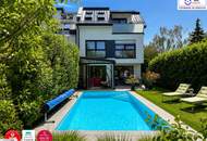Moderne Designvilla mit Pool, Wintergarten, Kamin - Massivbau in Toplage mit perfekter Anbindung an die U6 (550 m) und Badner Bahn (350 m)