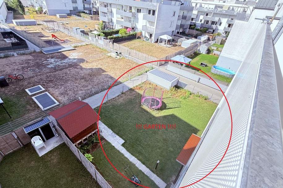 Moderne Neubauwohnung mit MEGA 243,12m² EIGENGARTEN und TERRASSE nahe Akademiepark, Wohnung-miete, 849,00,€, 2700 Wiener Neustadt(Stadt)