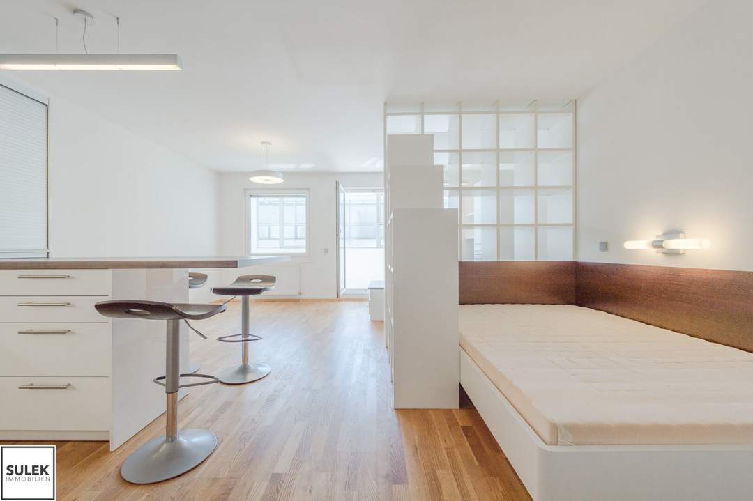 Ab Februar: komplett möbliertes Single-Apartment mit Loggia in zentraler Lage - Miete inkl. Heizkosten!