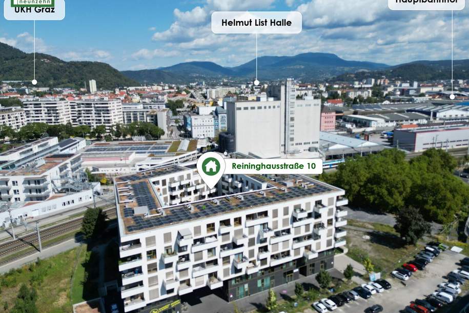 AKTION 1 MONAT MIETZINSFREI! URBAN LIVING - Gut geschnittene 2-Zimmer-Wohnung in Innenhoflage!, Wohnung-miete, 769,00,€, 8020 Graz(Stadt)