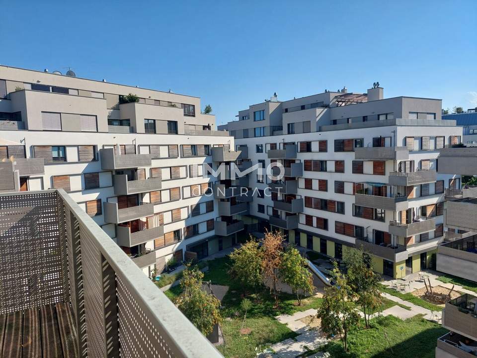 Moderne 2-Zimmer-Wohnung mit Balkon nahe U2 Aspernstraße/ Fitness, Sauna, Garten & Gemeinschaftsraum im Haus