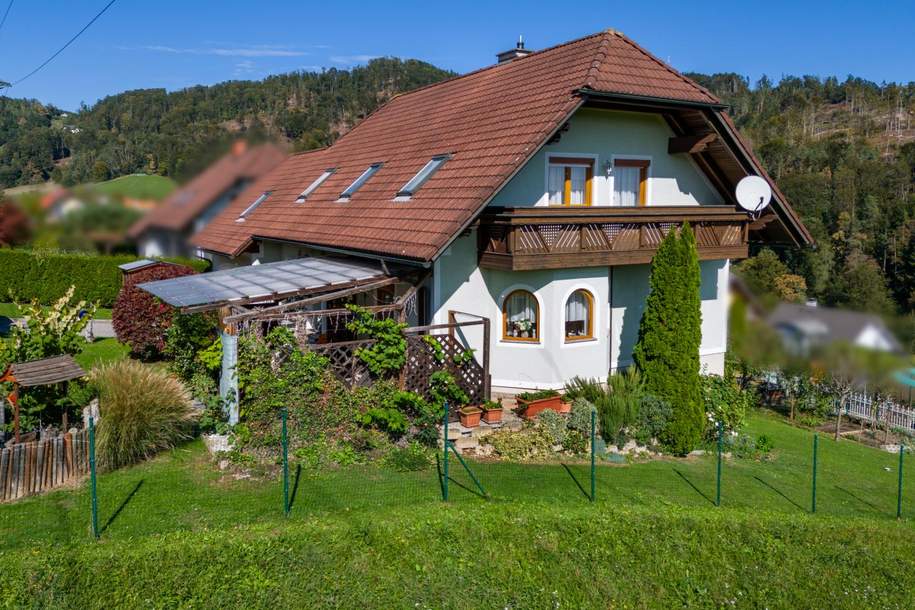 Großzügiges Einfamilienhaus in Aussichtslage mit großem Grundstück, Haus-kauf, 399.000,€, 8111 Graz-Umgebung