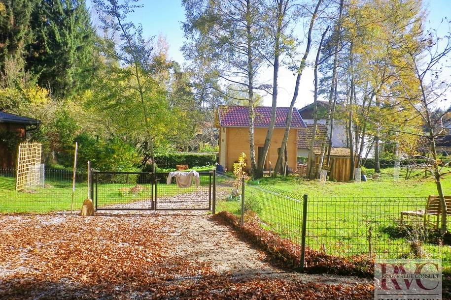 Sonniges, voll aufgeschlossenes Grundstück, ohne Bebauungsplan und hochwertigem Gartenhaus!, Grund und Boden-kauf, 445.000,€, 5111 Salzburg-Umgebung