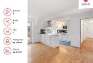 Helle 2 Zimmer Dachgeschoßwohnung | Große Terrasse | Hofseitiger Balkon | Sauna