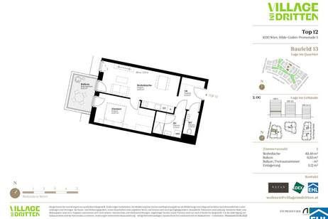 URBAN DAHEIM - VILLAGE IM DRITTEN, Wohnung-kauf, 367.000,€, 1030 Wien 3., Landstraße