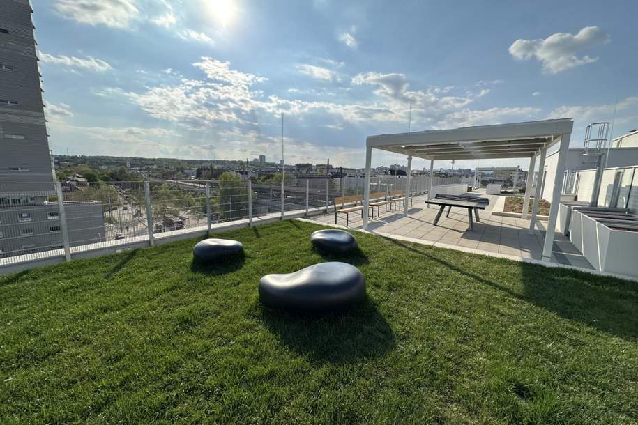 Moderne 2 Zimmer-Mietwohnung - Balkon - Erstbezug - direkt bei U3 - Gemeinschaftsdachgarten!, Wohnung-miete, 998,00,€, 1110 Wien 22., Donaustadt