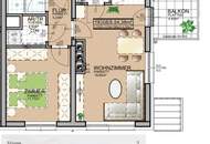 Hochwertige 2-Zimmer Wohnung mit großem Balkon nahe S-Bahn und Schwechat Zentrum! GEMEINSCHAFTLICHE DACHTERRASSE!