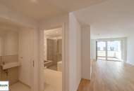 Ab 1.8.: hochwertige 2 Zimmer Neubauwohnung mit Loggia (Abendsonne), Bad mit Dusche & Badewanne!