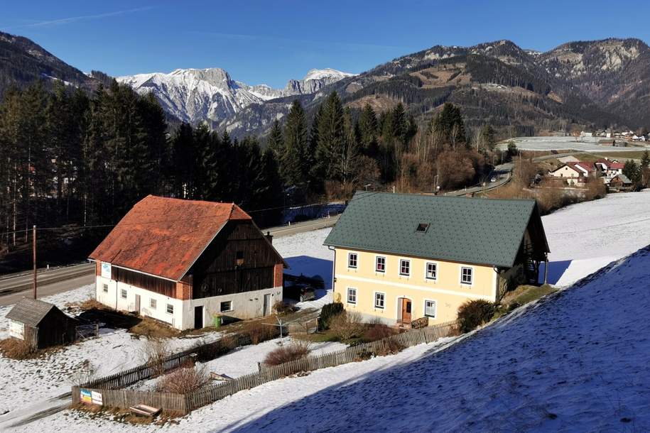 Bauernhaus mit Stallgebäude, umliegenden Wiesenflächen und Wald, Haus-kauf, 369.000,€, 8621 Bruck-Mürzzuschlag