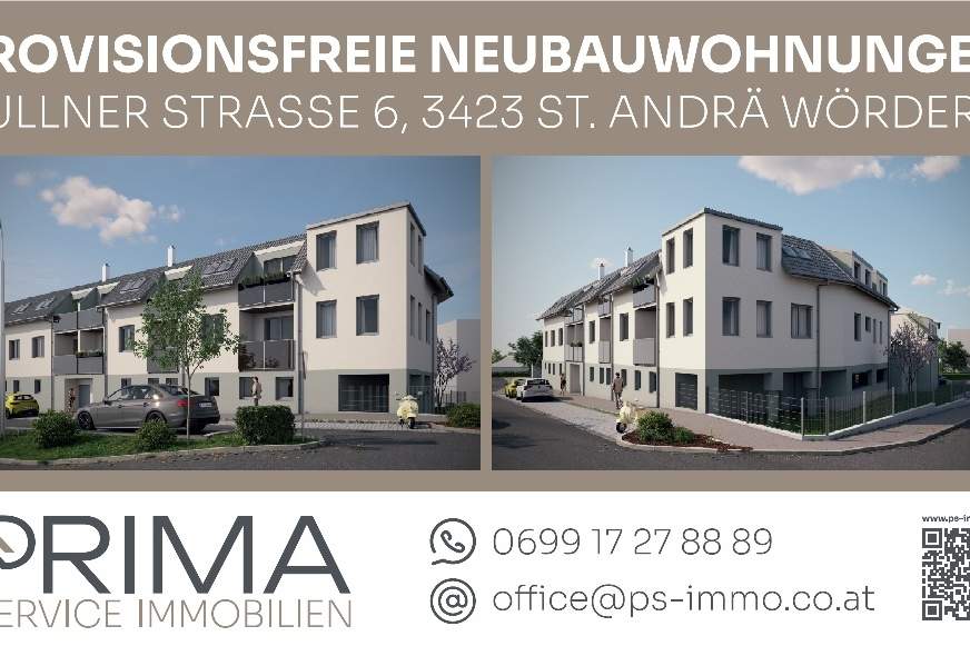 ++ NUR NOCH 17 WOHNUNGEN ++ Provisionsfrei in St. Andrä Wördern, Wohnung-kauf, 280.000,€, 3430 Tulln