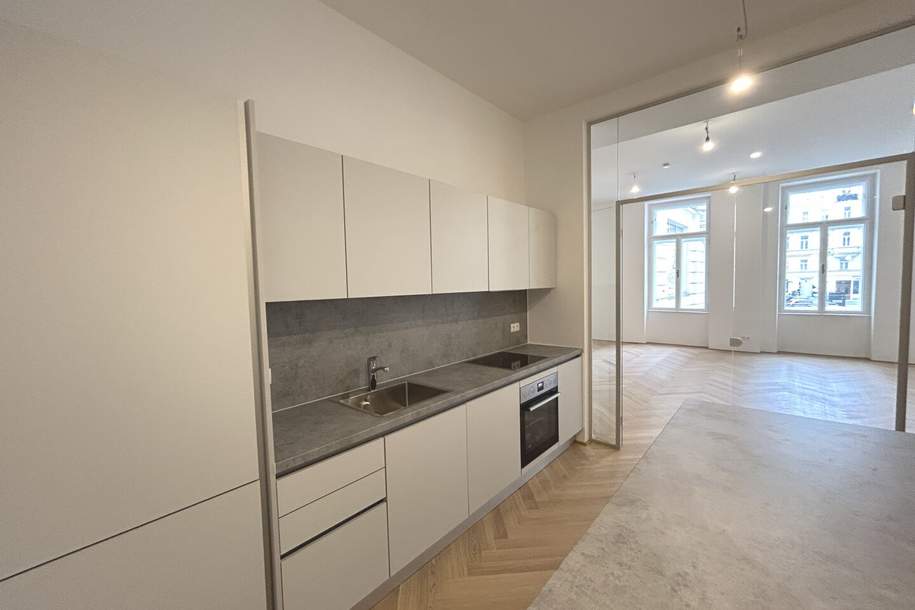 1070! Generalsanierte, wunderschöne 4-Zimmer Altbauwohnung mit 2 Bädern in der Neubaugasse!, Wohnung-miete, 2.998,81,€, 1070 Wien 7., Neubau