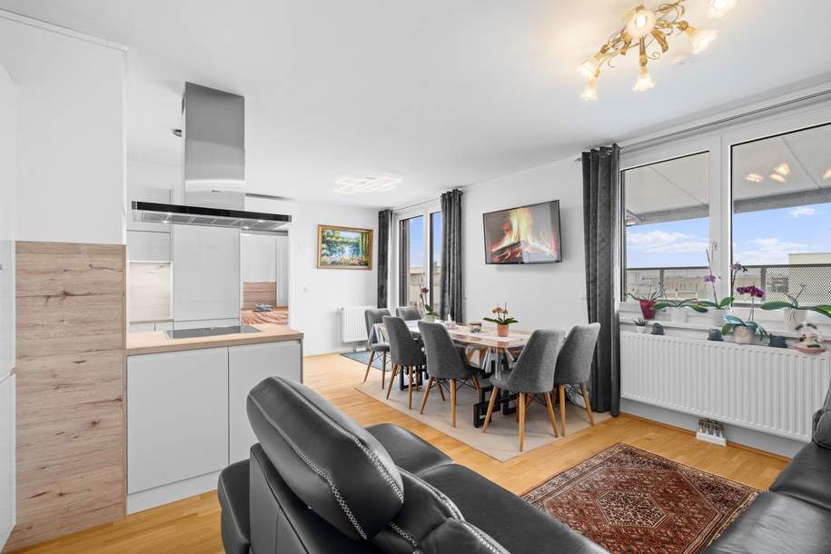 "Dachgeschoss-große Terrasse- Koffer packen-einziehen-vollmöbliert", Wohnung-miete, 1.350,00,€, 1220 Wien 22., Donaustadt