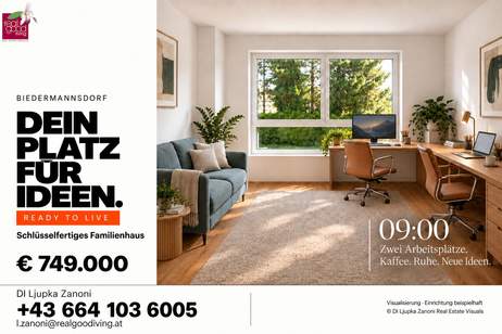 READY TO LIVE – Sensationeller Preis – noch diesen Herbst im eigenen Haus wohnen!, Haus-kauf, 749.000,€, 2362 Mödling