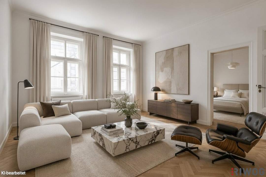 STILALTBAU mit Potenzial inkl. LOGGIA in Bestlage unweit des 1. Bezirks | Ideal auch zur WG-Nutzung | 3. Stock | Westausrichtung | Repräsentatives Jahrhundertwendehaus