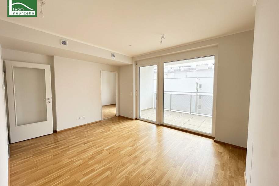 Modernes Wohnen im Mautner Markhof nahe der S-Bahn S7 Kaiserebersdorf! Große Loggia, Südausrichtung und GEMEINSCHAFTLICHE DACHTERRASSE!, Wohnung-miete, 848,84,€, 2320 Bruck an der Leitha