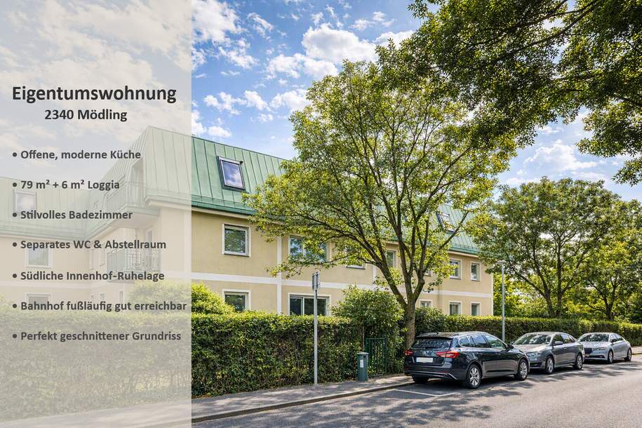 Stilvolle, helle Wohnung mit südlicher Außenfläche in ruhiger Innenhoflage – MÖDLING, Wohnung-kauf, 2340 Mödling