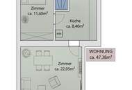 U-Bahn- und Marktnähe | 2-Zimmer-Altbauwohnung mit hofseitigem Schlafzimmer | sofort bezugsbereit