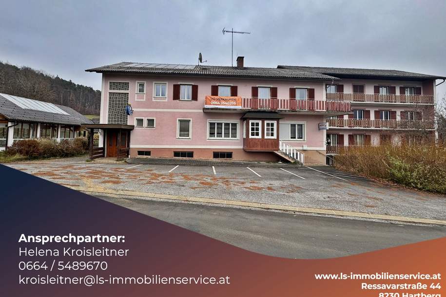 Ehemalige Pension mit viel Platz für mehrere Wohneinheiten in Greinbach-Penzendorf, Gewerbeobjekt-kauf, 295.000,€, 8230 Hartberg-Fürstenfeld