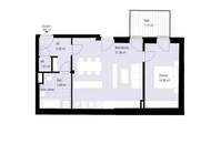 2-Zimmer-Wohnung mit Balkon im Innenhof - Erstbezug