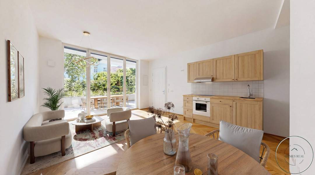 Smartes Wohnen auf Zeit - Erstklassiges City-Pied-à-terre mit Innenhof-Terrasse