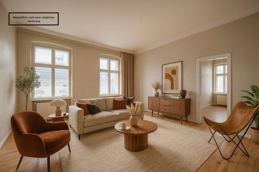 ++SBG7++ 3-Zimmer Altbau-Wohnung (sanierungsbedürftig) - viel Potenzial!!