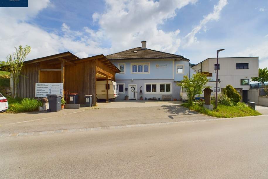 WACHAU Nähe Stift Göttweig - Eggendorf bei Paudorf - Einfamilienhaus mit Garten, Terrasse und Gewerbeflächen, Haus-kauf, 396.000,€, 3508 Krems(Land)