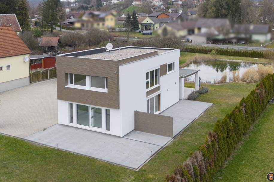 Hannersdorf: Modernes Haus mit großem Garten und Badeteich!, Haus-kauf, 499.000,€, 7473 Oberwart