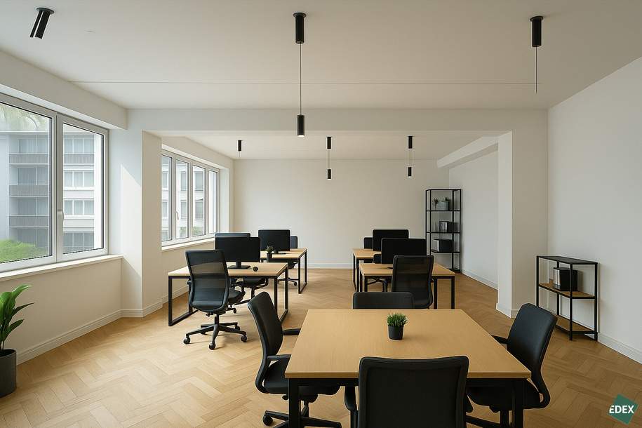 Erstbezug | Rohbau-Büro im Dachgeschoss mit Gestaltungsspielraum, Gewerbeobjekt-miete, 957,70,€, 1210 Wien 21., Floridsdorf