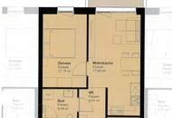 ERSTBEZUG! Moderne 2-Zimmer-Neubauwohnung mit Balkon und Tiefgaragenplatz!