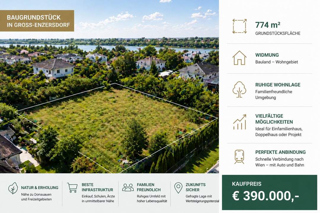 Attraktives Baugrundstück mit 774 m² in ruhiger Wohnlage