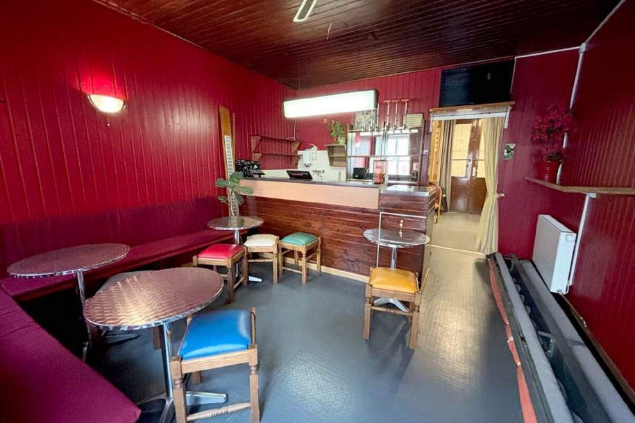 Geschäftslokal - Gastraum mit Bar - möbliert - keine Ablöse, Gewerbeobjekt-miete, 1.226,89,€, 1140 Wien 14., Penzing